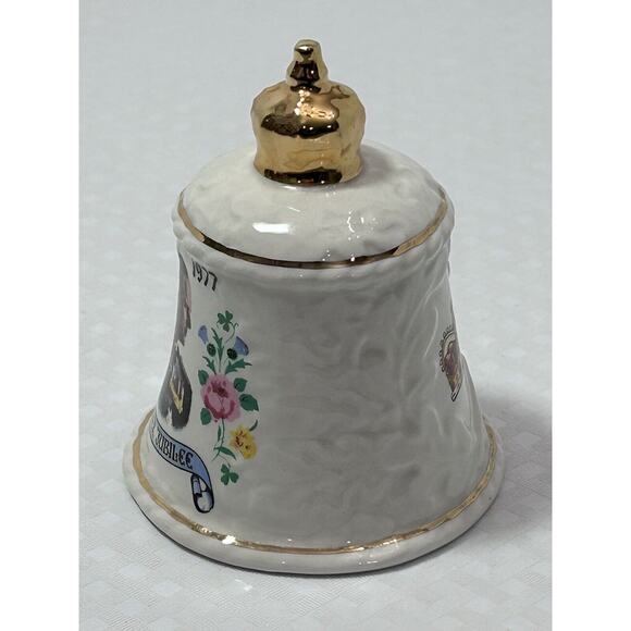 1977 BELL Queen Elizabeth's Silver Jubilee Ceramic England Souvenir - Picture 2 of 11